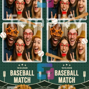 Baseball match photo booth