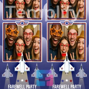 Air force farewell party photo booth template