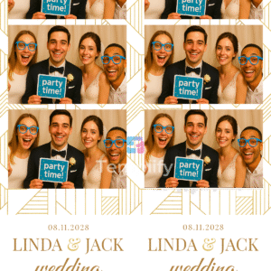 Beautiful art deco wedding photo booth template