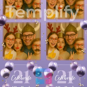 21st birthday photo booth template