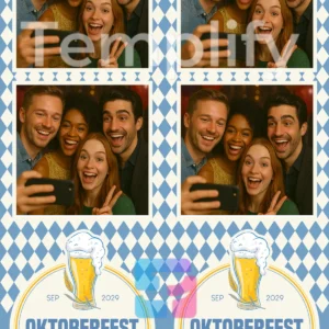 Bavarian oktoberfest photo booth template