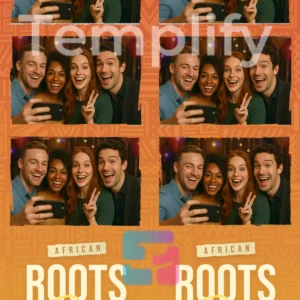 African roots party photo booth template