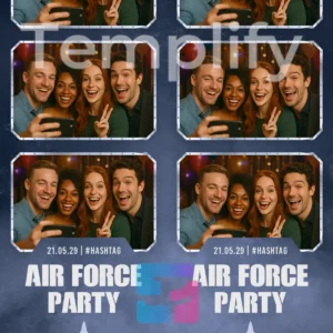 Air force theme photo booth template