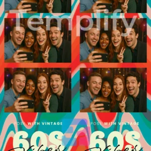 60s night photo booth template